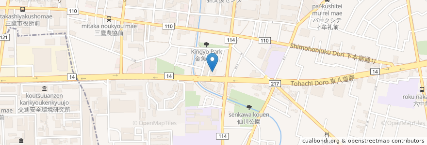 Mapa de ubicacion de かっぱ寿司 en Japan, 東京都, 三鷹市.