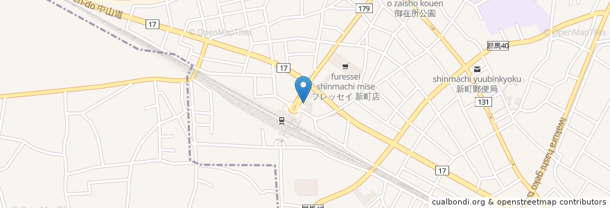 Mapa de ubicacion de えんどう皮ふ科 en 日本, 群馬県, 高崎市.