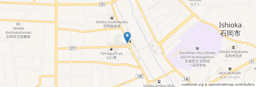 Mapa de ubicacion de 福々食堂 en Japon, Préfecture D'Ibaraki, 石岡市.