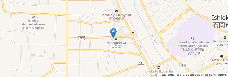 Mapa de ubicacion de 水戸証券 en Japan, Ibaraki Prefecture, Ishioka.
