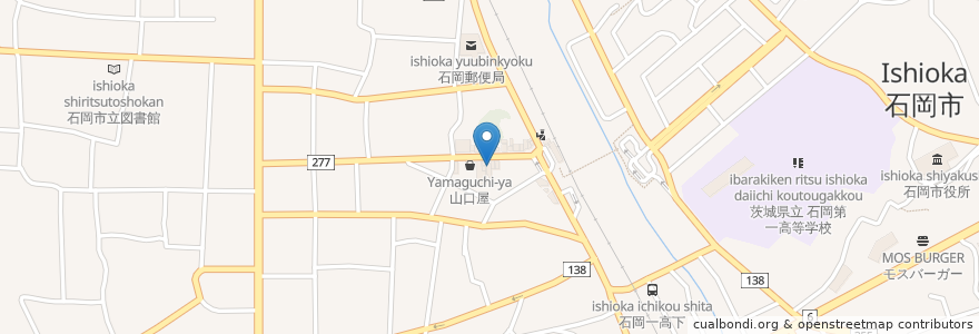 Mapa de ubicacion de 大志堂歯科 en Japonya, 茨城県, 石岡市.