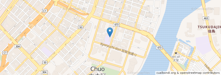 Mapa de ubicacion de Chuo en Japón, Tokio, Chuo.