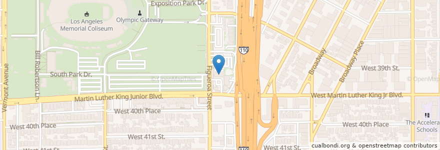 Mapa de ubicacion de Subway en Amerika Birleşik Devletleri, Kaliforniya, Los Angeles County, Los Angeles.