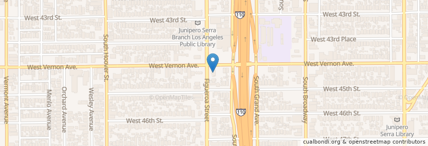 Mapa de ubicacion de Burger King en Amerika Syarikat, California, Los Angeles County, Los Angeles.