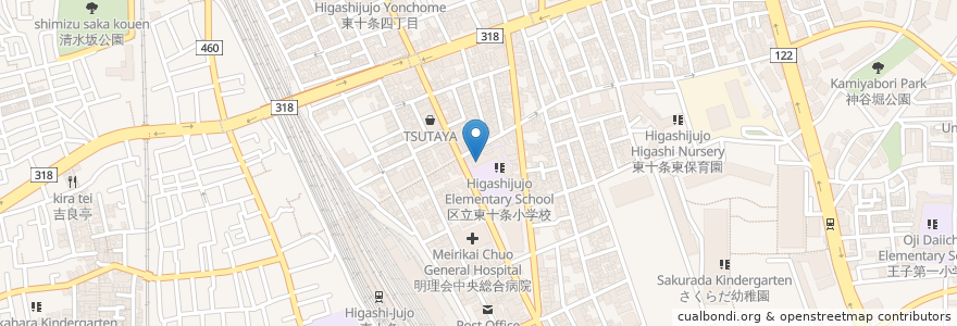 Mapa de ubicacion de 北区 en Japan, 東京都, 北区.