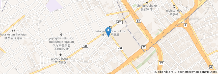 Mapa de ubicacion de ガスト en ژاپن, 東京都, 渋谷区.