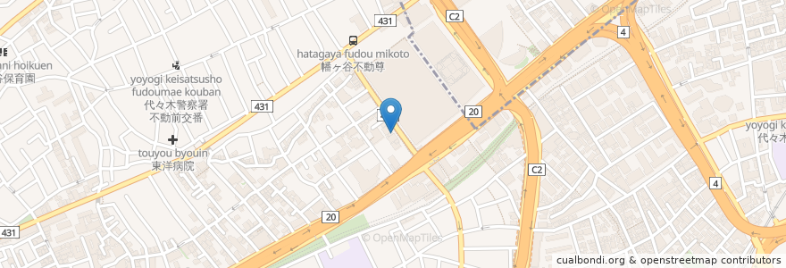 Mapa de ubicacion de 山崎薬局 en ژاپن, 東京都, 渋谷区.