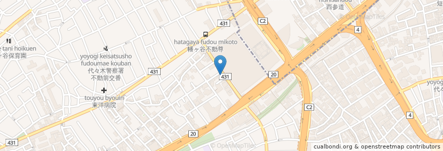 Mapa de ubicacion de 珈琲館 en Japan, 東京都, 渋谷区.