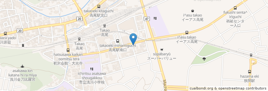 Mapa de ubicacion de いくどん en Jepun, 東京都, 八王子市.