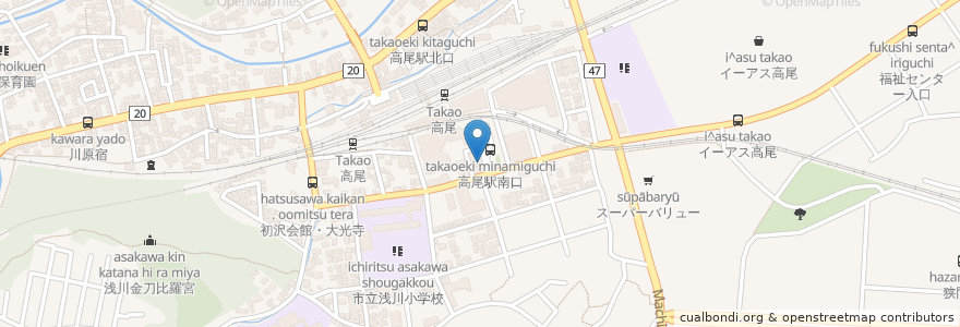 Mapa de ubicacion de ラーメン西海 en Japón, Tokio, Hachioji.