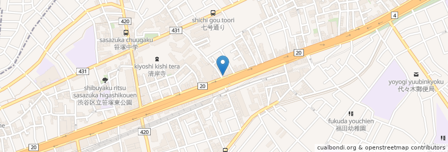 Mapa de ubicacion de ALBORE en Japão, Tóquio, 渋谷区.