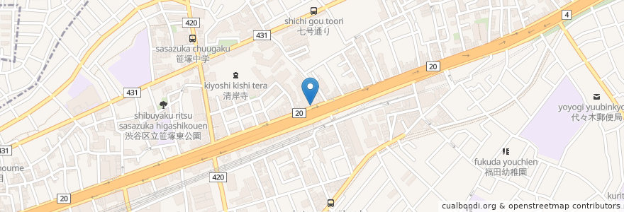 Mapa de ubicacion de トヨタレンタカー en Jepun, 東京都, 渋谷区.