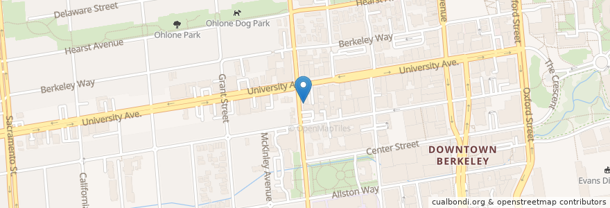 Mapa de ubicacion de Sushi California en United States, California, Alameda County, Berkeley.