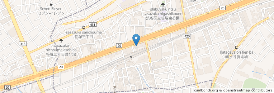 Mapa de ubicacion de 岡本クリニック en Japan, Tokio, 渋谷区.