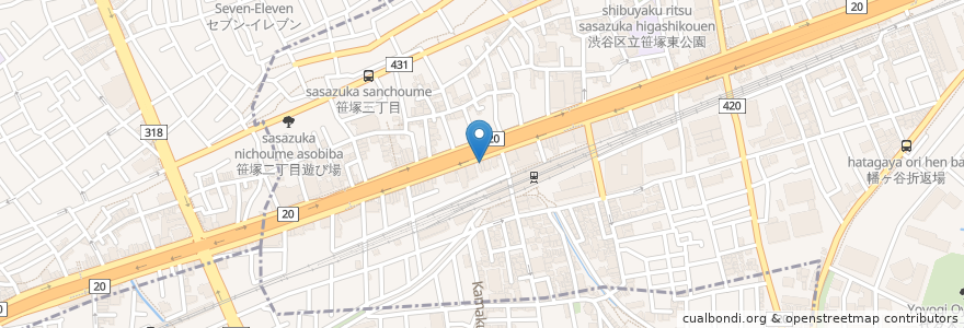 Mapa de ubicacion de 博多長浜ラーメン en Japan, Tokio, 渋谷区.