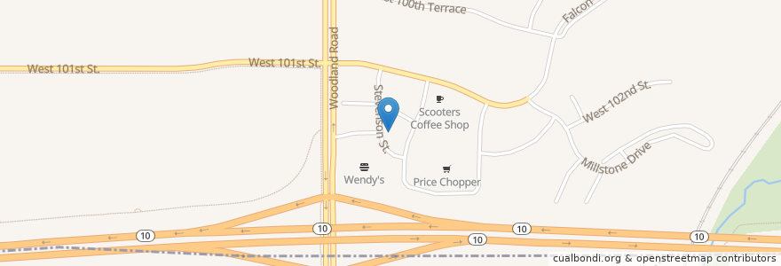 Mapa de ubicacion de $5 Car Wash en Verenigde Staten, Kansas, Johnson County, Lenexa.