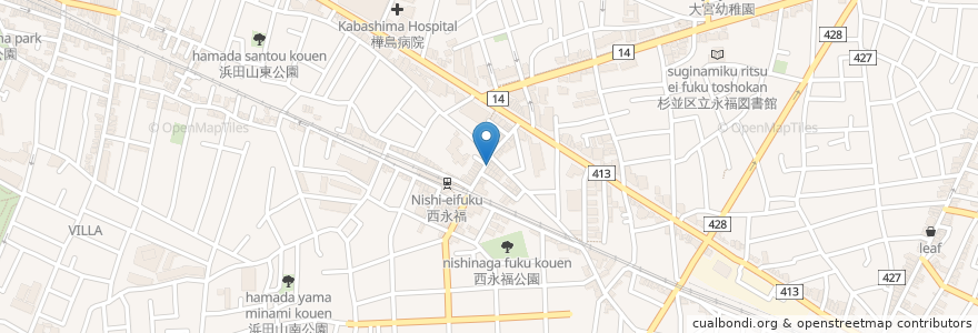 Mapa de ubicacion de ウェルシア薬局 en Japon, Tokyo, 杉並区.