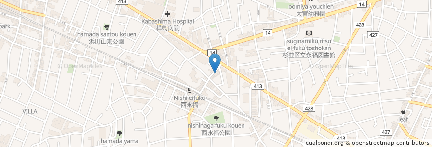 Mapa de ubicacion de オレンジ歯科 en 日本, 東京都, 杉並区.
