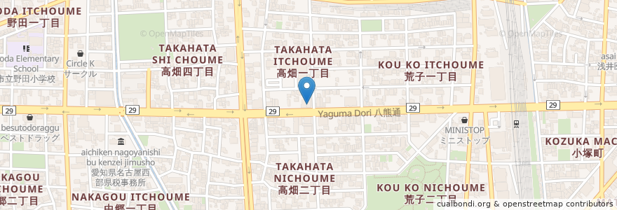 Mapa de ubicacion de 三菱UFJ銀行 en Japonya, 愛知県, 名古屋市, 中川区.