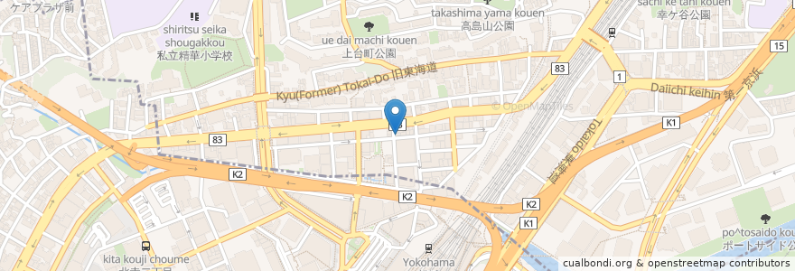 Mapa de ubicacion de パール en Japonya, 神奈川県, 横浜市, 神奈川区.