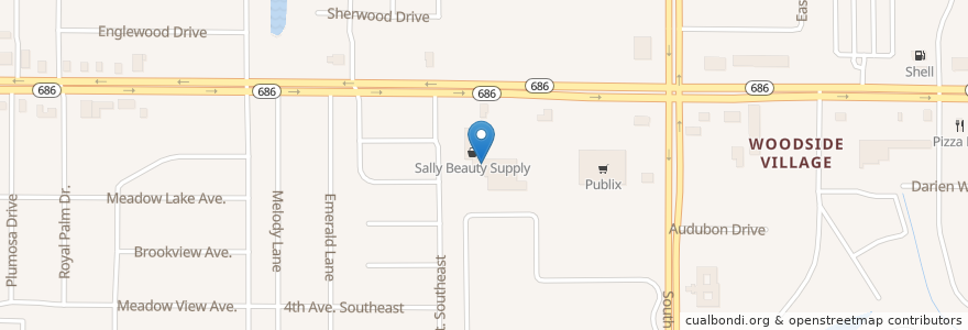 Mapa de ubicacion de Sushi Spot en États-Unis D'Amérique, Floride, Pinellas County, Largo.