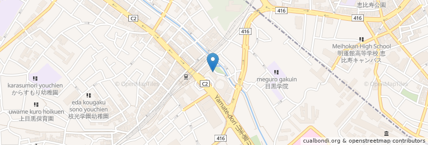 Mapa de ubicacion de 元祖 串八珍 en Japan, Tokyo, Meguro.