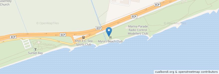 Mapa de ubicacion de MYRA’s Beach Club en Singapur, Southeast.