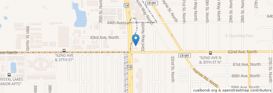 Mapa de ubicacion de Exxon en United States, Florida, Pinellas County, Pinellas Park.
