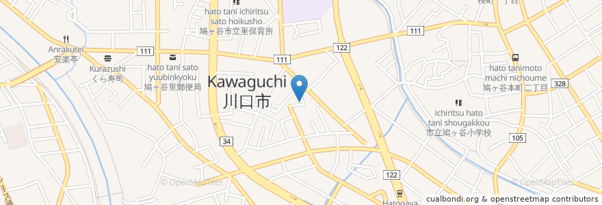 Mapa de ubicacion de 川口市 en Jepun, 埼玉県, 川口市.