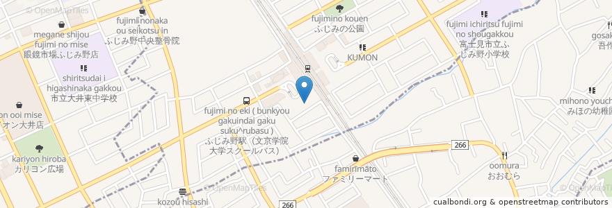 Mapa de ubicacion de 埼玉りそな銀行ふじみ野支店 en Japan, Präfektur Saitama, 富士見市.