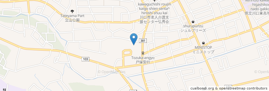 Mapa de ubicacion de マクドナルド en Japón, Prefectura De Saitama, 川口市.