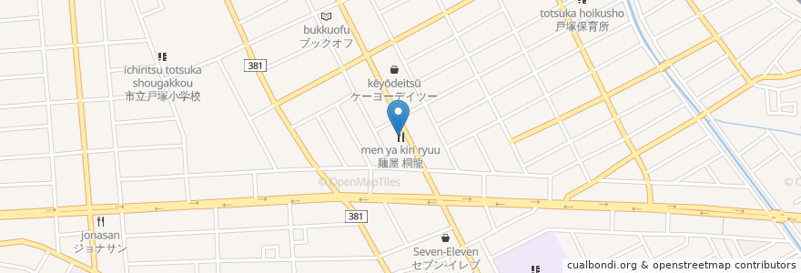 Mapa de ubicacion de 麺屋 桐龍 en Japan, Präfektur Saitama, 川口市.
