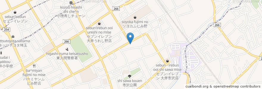 Mapa de ubicacion de 馬鹿美味 en Giappone, Prefettura Di Saitama, ふじみ野市.
