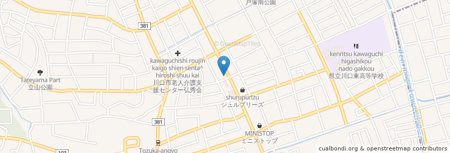 Mapa de ubicacion de 鳥空海 en 日本, 埼玉県, 川口市.