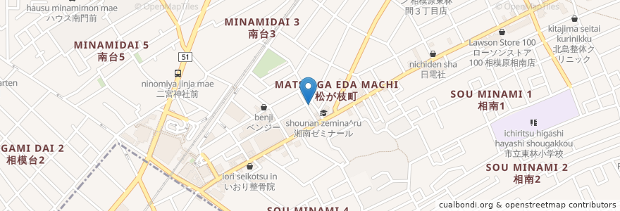 Mapa de ubicacion de ザ・たこ en Japan, Präfektur Kanagawa, 相模原市, 南区.