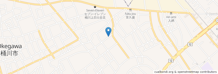 Mapa de ubicacion de 桶川市 en Japão, 埼玉県, 桶川市.