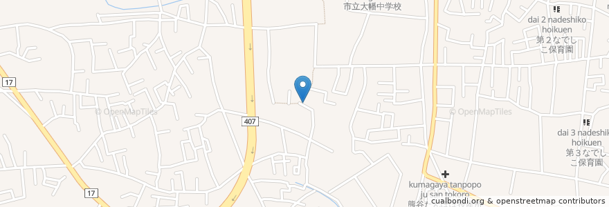 Mapa de ubicacion de 熊谷市 en Japão, 埼玉県, 熊谷市.