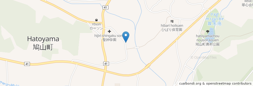 Mapa de ubicacion de 鳩山町 en Japón, Prefectura De Saitama, 比企郡, 鳩山町.