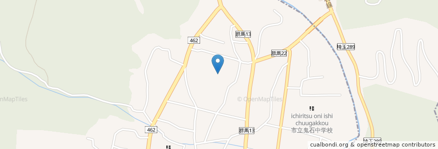 Mapa de ubicacion de 神川町 en Japon, Préfecture De Gunma, 藤岡市.