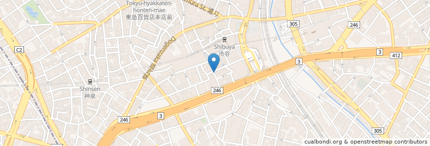 Mapa de ubicacion de ヒラル en 日本, 東京都, 渋谷区.