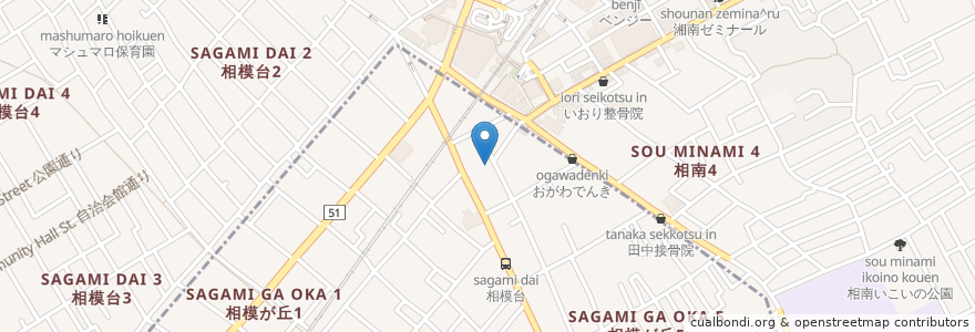 Mapa de ubicacion de 松実苑 en Japan, Präfektur Kanagawa, 相模原市, 南区.