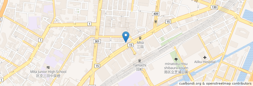 Mapa de ubicacion de くろ○ en Japan, Tokio, 港区.