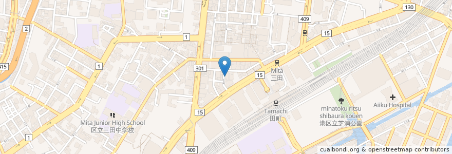 Mapa de ubicacion de 北海道 en 日本, 東京都, 港区.