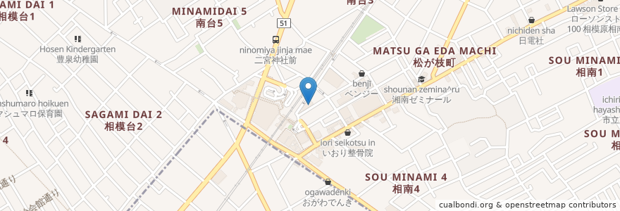 Mapa de ubicacion de バーミヤン en 日本, 神奈川県, 相模原市, 南区.