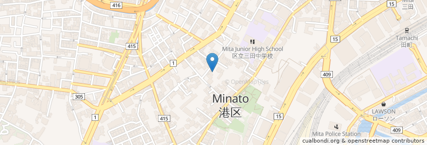 Mapa de ubicacion de 常林寺 en Japan, Tokio, 港区.