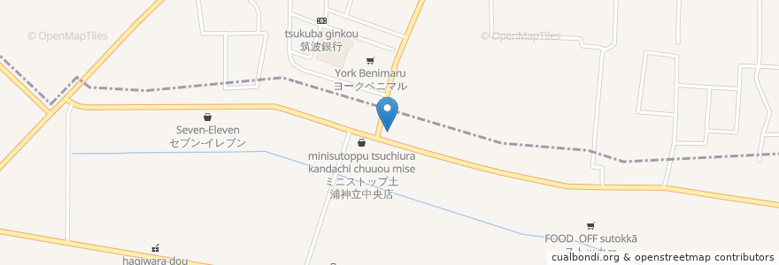 Mapa de ubicacion de ぐるめ　小松 en 日本, 茨城県, かすみがうら市.