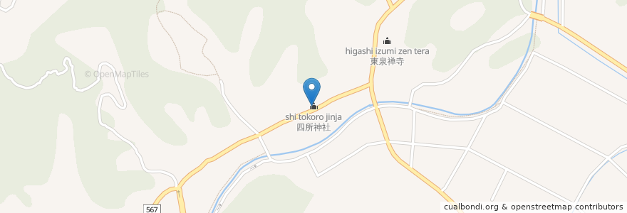Mapa de ubicacion de 四所神社 en Giappone, Prefettura Di Fukuoka, 福岡市, 西区.