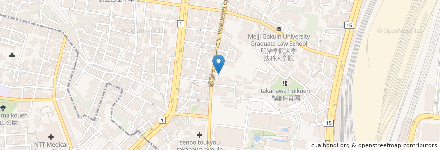 Mapa de ubicacion de 光福寺 en Япония, Токио, Минато.