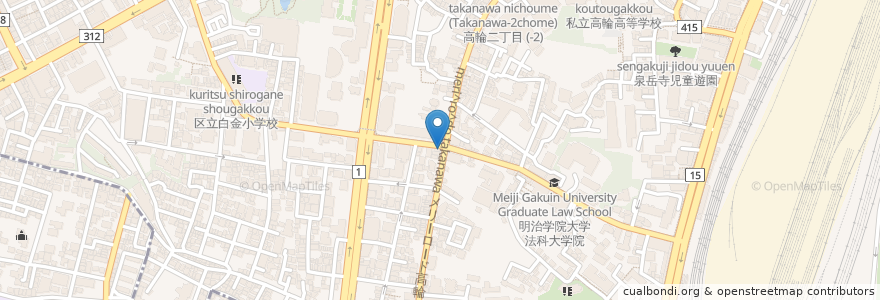 Mapa de ubicacion de 味の家 en Japan, Tokio, 港区.