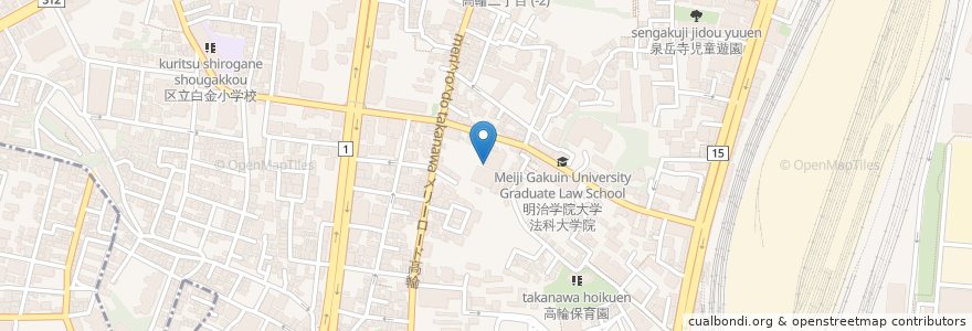 Mapa de ubicacion de 高野山東京別院 en Japonya, 東京都, 港区.